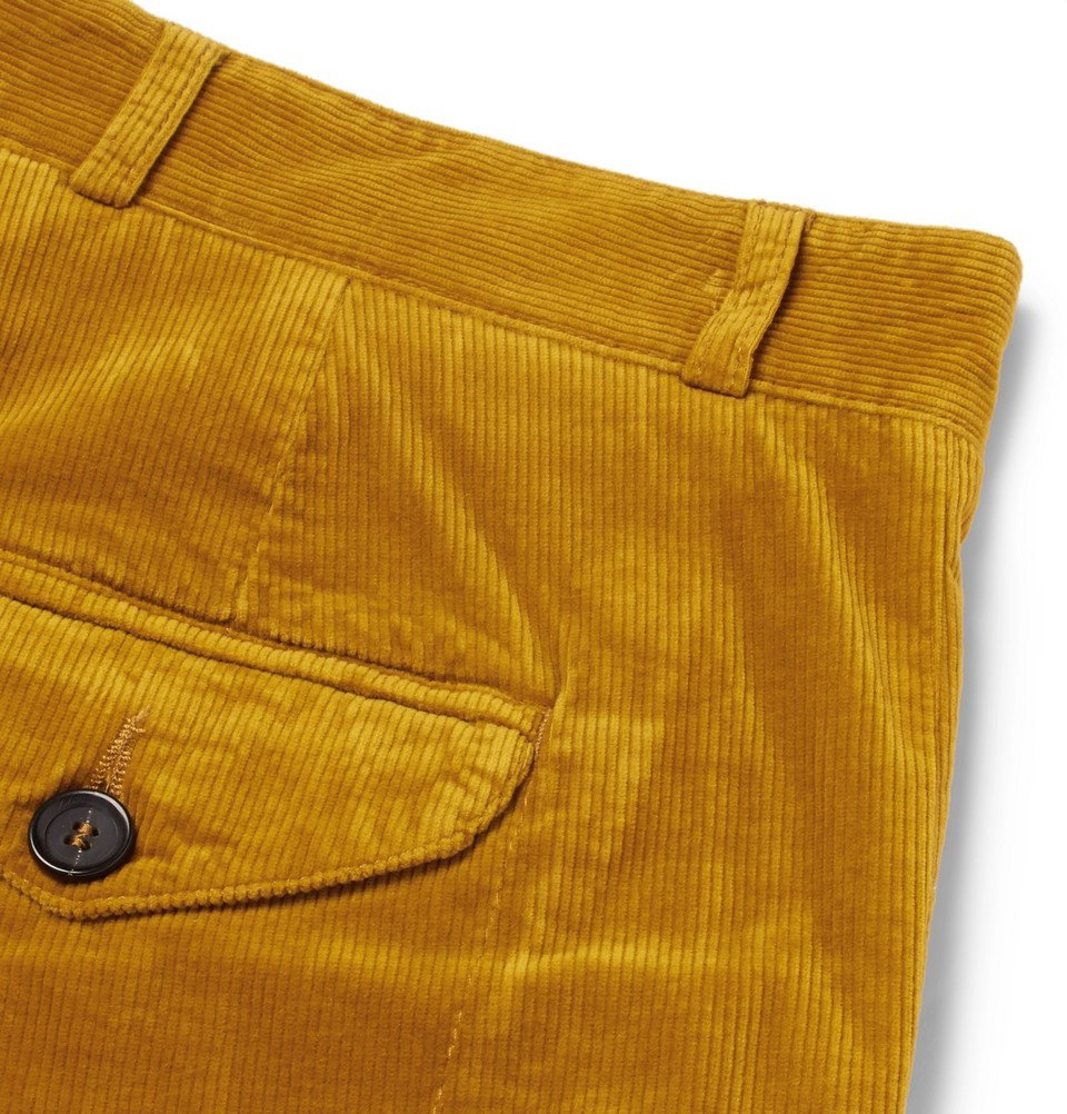 Yellow hot sale cord trousers