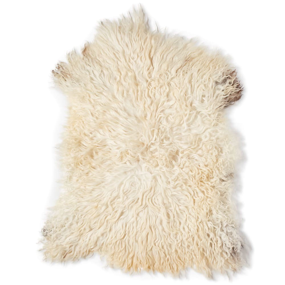 Natures Collection Long Curly Wool Sheepskin Rug Natures Collection