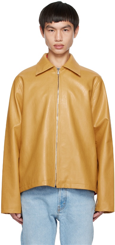 Photo: Séfr Yellow Truth Faux-Leather Jacket