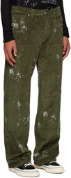 MISBHV Green Stained Trousers
