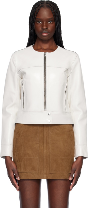 Photo: Stand Studio Off-White Cassie Leather Jacket