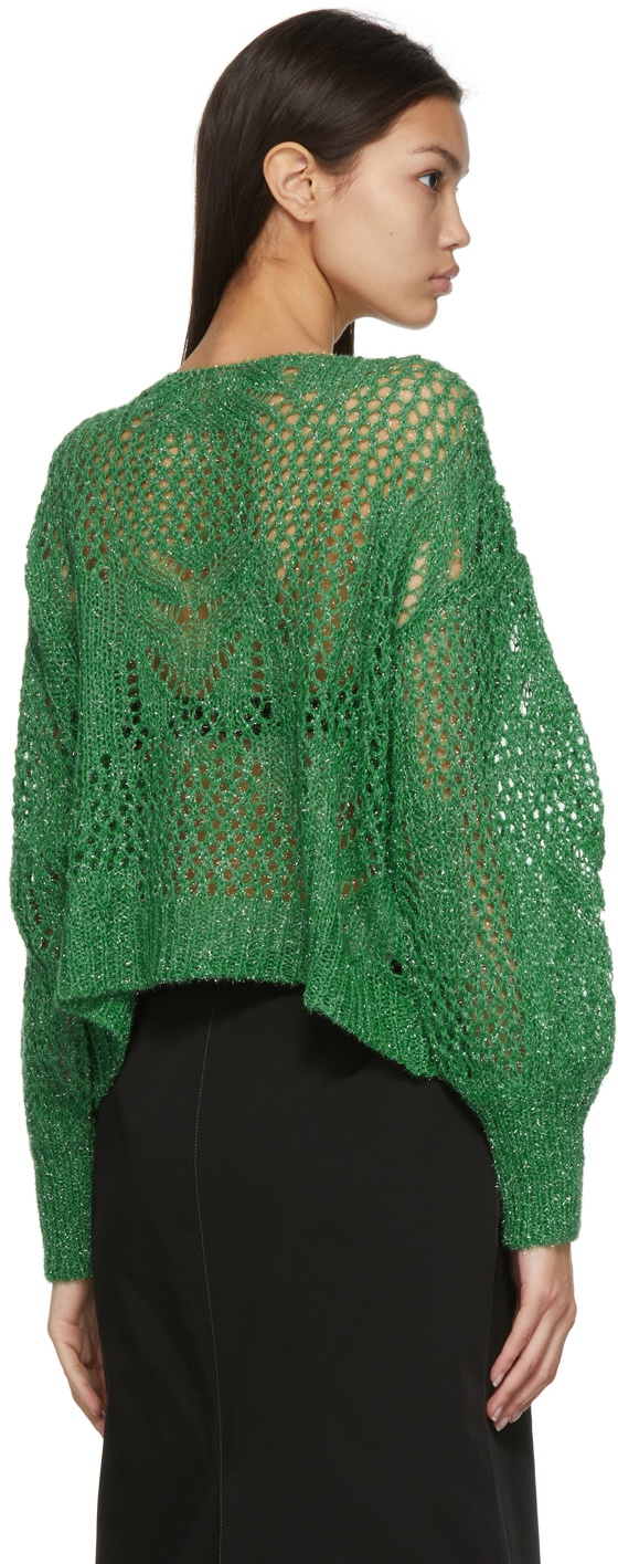 Mame Kurogouchi Green Botanical Sweater Mame Kurogouchi