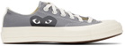 COMME des GARÇONS PLAY Grey Converse Edition Half Heart Chuck 70 Low Sneakers