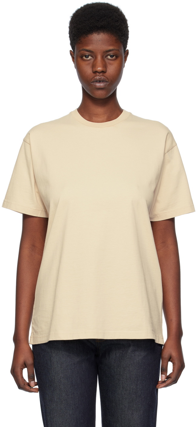 Deuxieme Classe TOTEME COTTON Tシャツ ベージュ Deuxieme Classe TOTEME COTTON Tシャツ ベージュ 【公式通販】