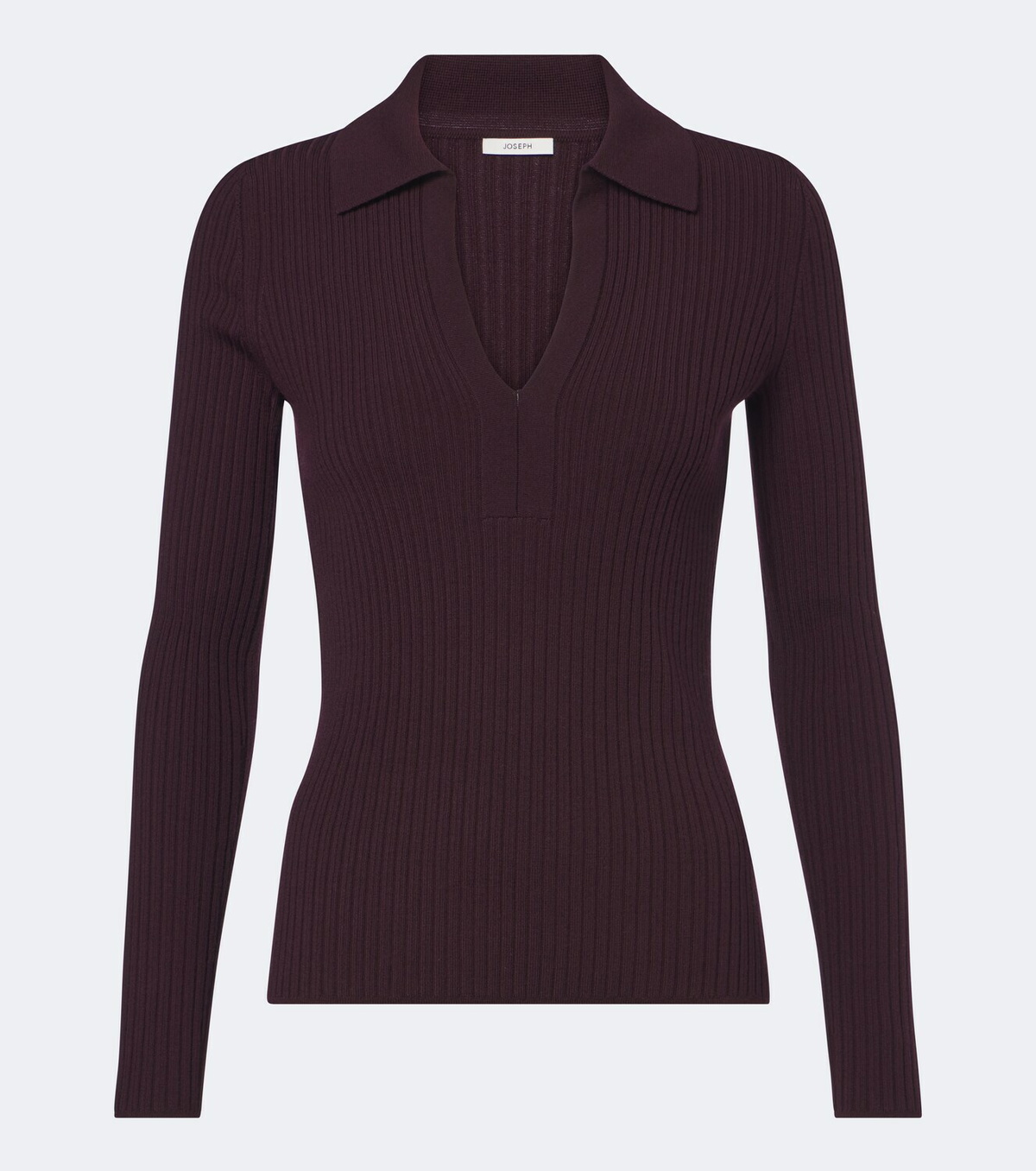 Joseph Ribbed-knit wool-blend polo sweater