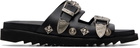 Toga Virilis Black Buckle Sandals