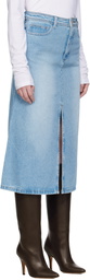 A.P.C. Blue Georgia Denim Midi Skirt