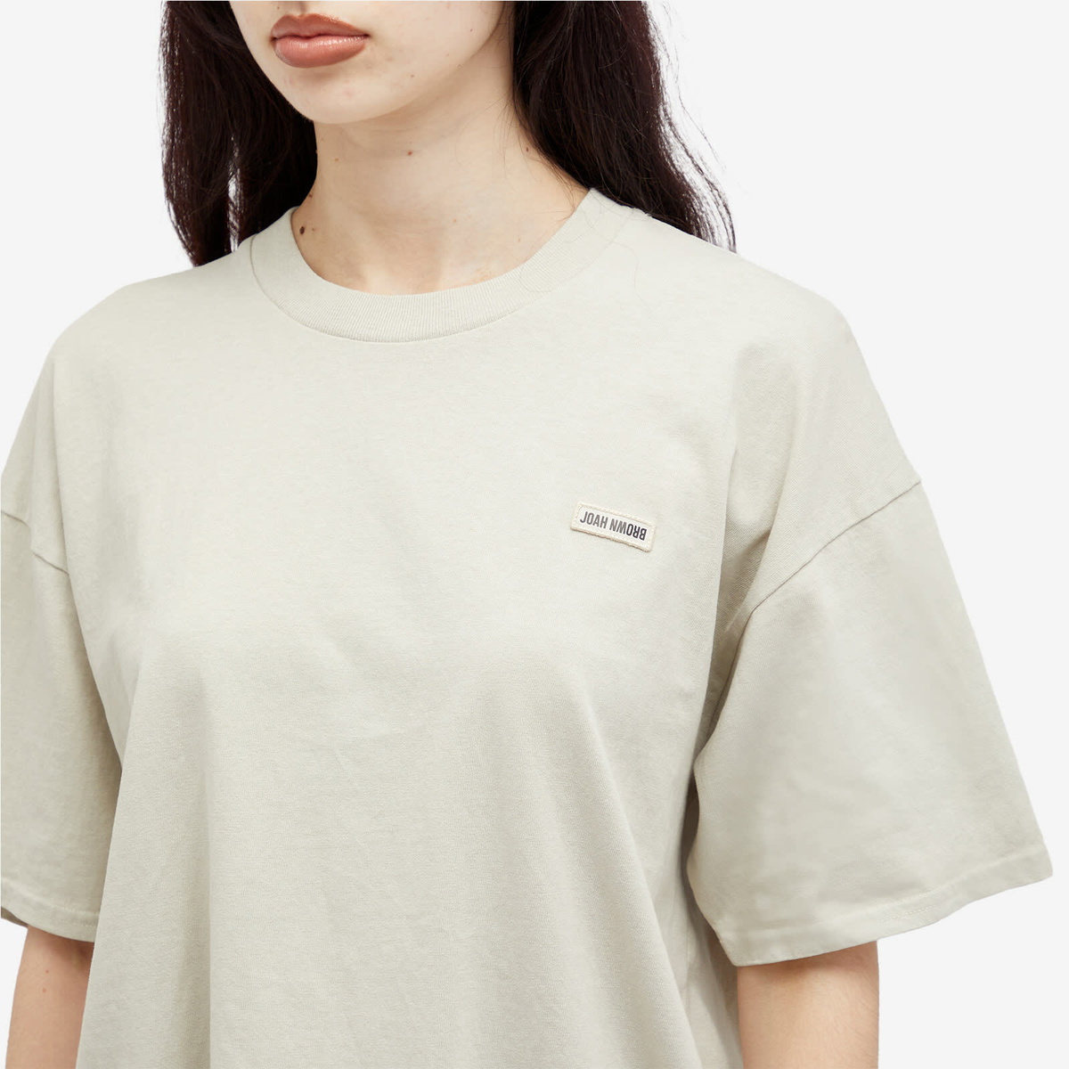 Joah Brown Women's Oversized Logo T-Shirt in Fog