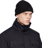 Moncler Black Cotton Beanie