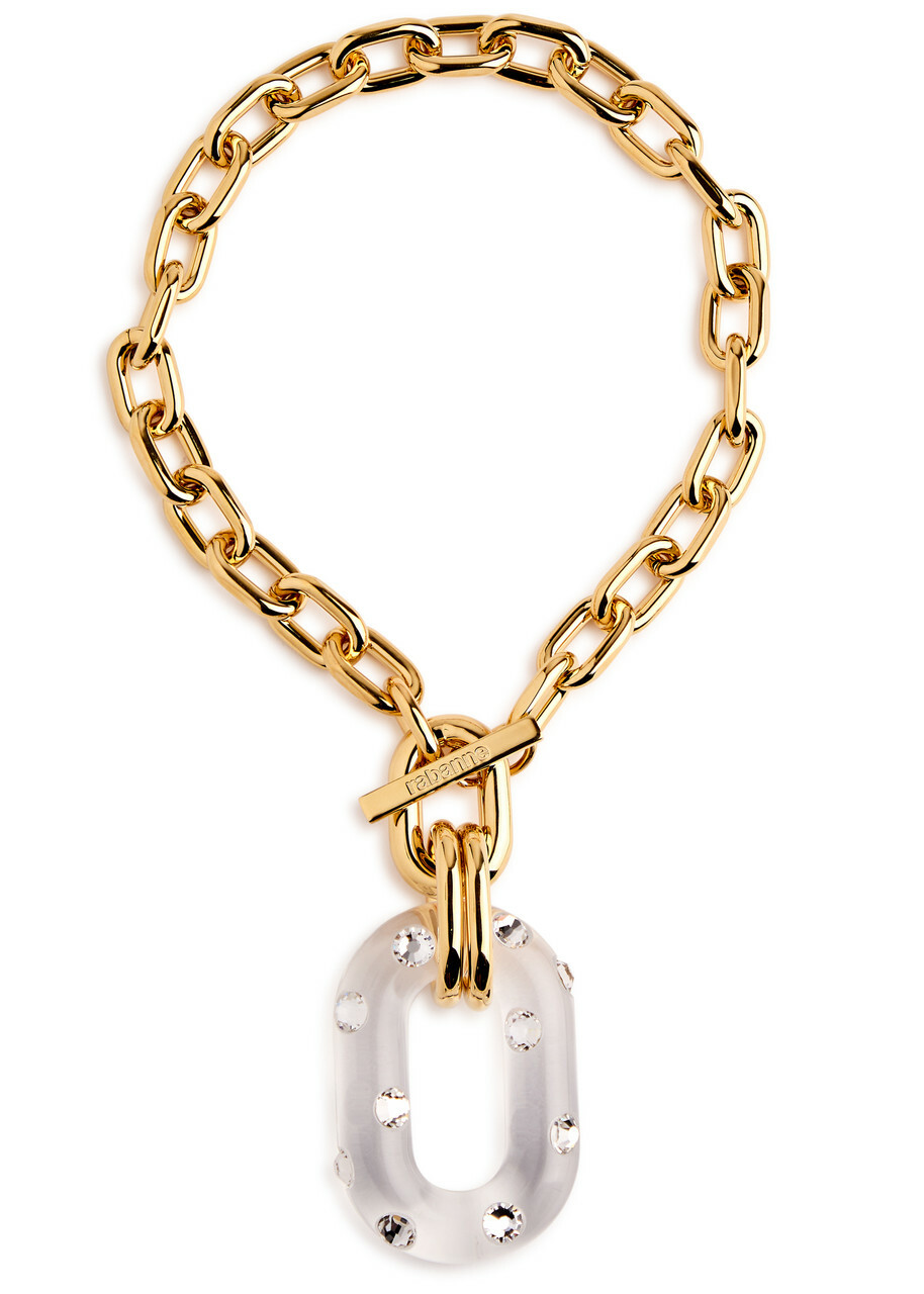 Rabanne XL Link Resin Necklace - Gold - One Size Paco Rabanne