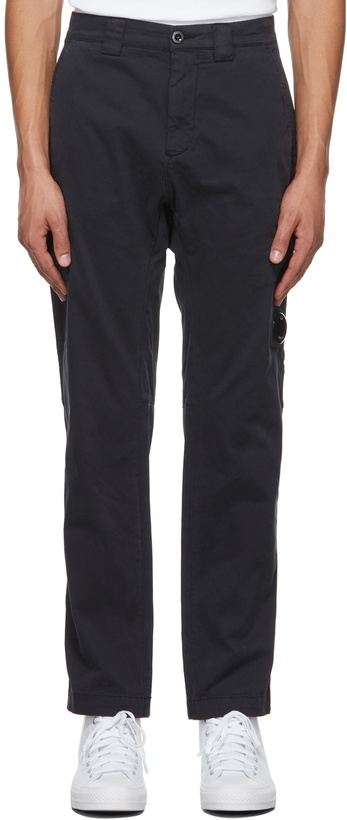 Photo: C.P. Company Navy Stretch Sateen Utility Cargo Pants