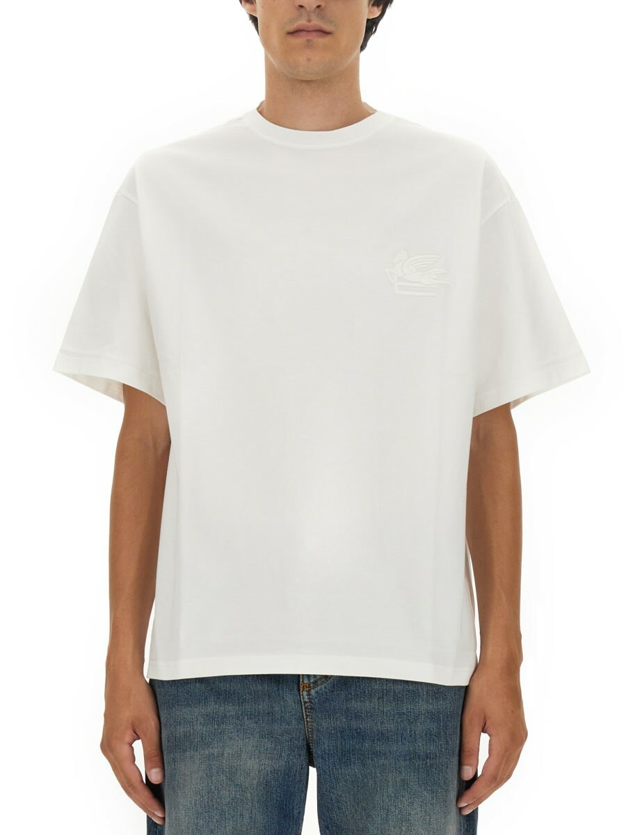 【送料&関税込】Etro Logo Embroidered Crewneck T-shirt ETRO Logo-Embroidered Cotton T-Shirt for Men | MR PORTER