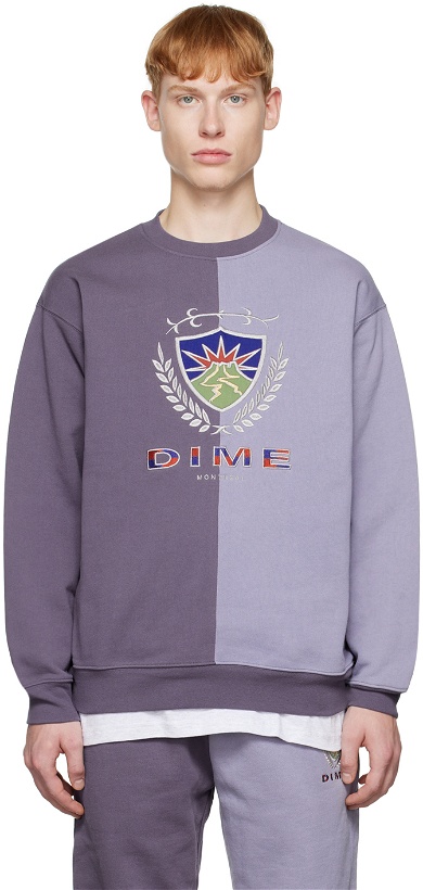 Photo: Dime Blue Split Crest Sweatshirt