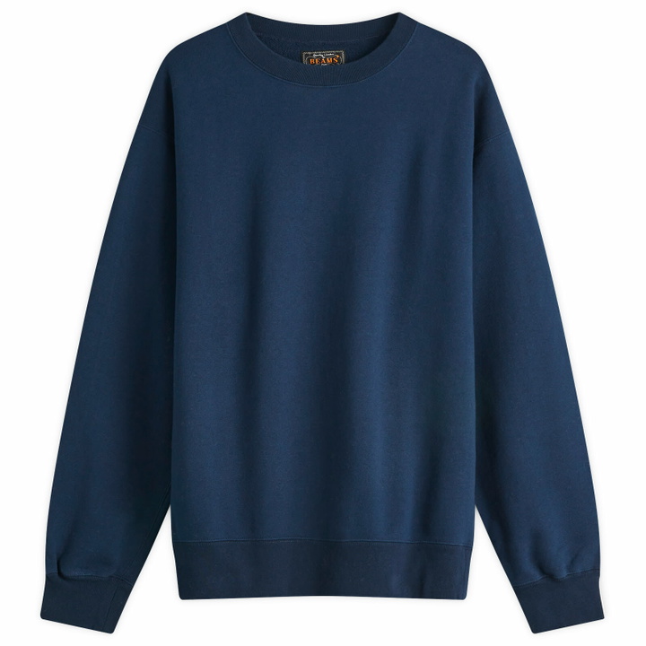 Photo: Beams Plus Men's Crew Sweatshirt in Navy
