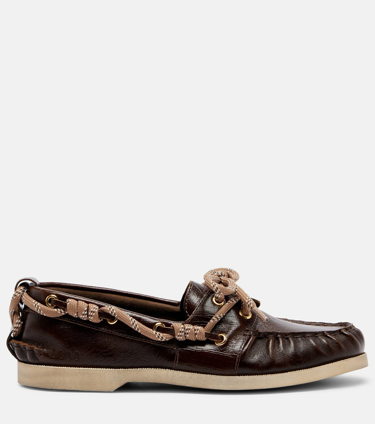 Golden Goose Cruise leather boat shoes