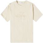 Calvin Klein Men's Monologo Washed T-Shirt in Classic Beige