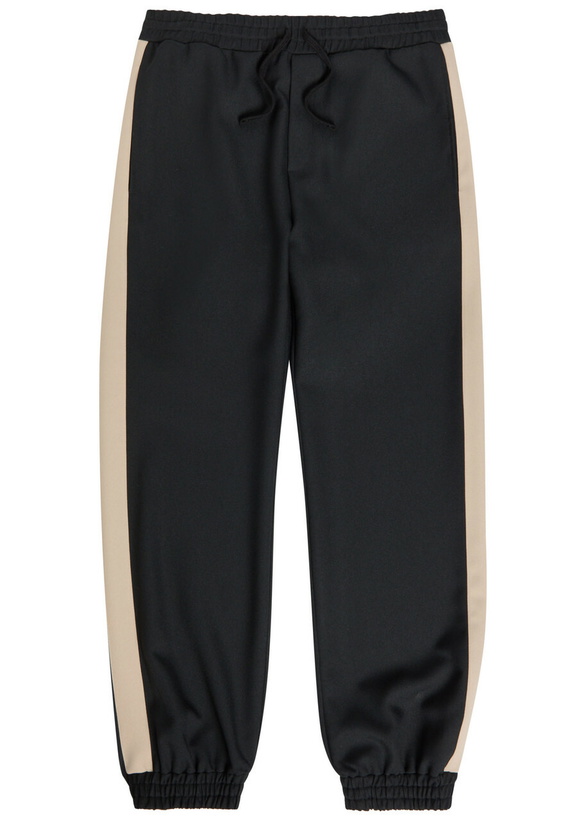 Photo: Valentino Garavani Panelled Jersey-twill Track Pants Black And White