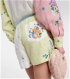 Alémais Willa embroidered linen shorts