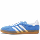 Adidas Gazelle Indoor Sneakers in Blue Fusion/White/Gold Metal