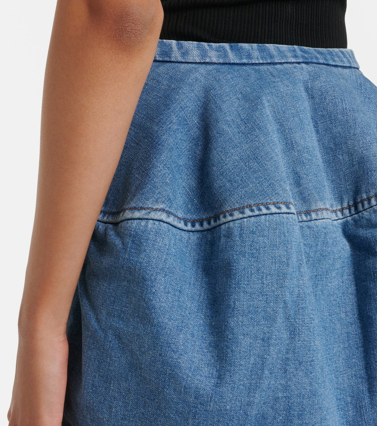 Loewe Double L denim miniskirt