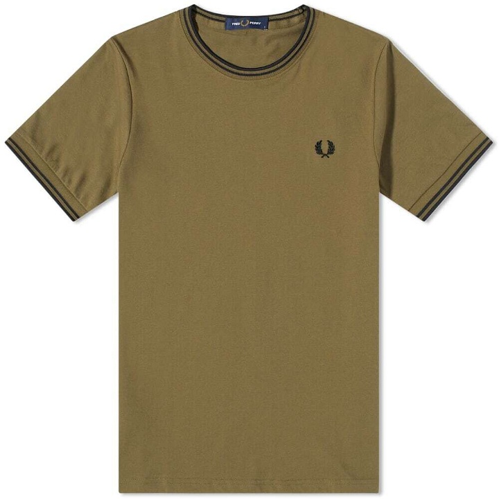 Photo: Fred Perry Authentic Men's Twin Tipped T-Shirt in Uniform Green