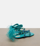 Valentino Garavani Resort embellished suede thong sandals