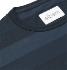 Albam - Whelan Striped Cotton-Jersey T-Shirt - Blue