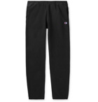 Champion - Slim-Fit Melange Fleece-Back Cotton-Blend Jersey Sweatpants - Black