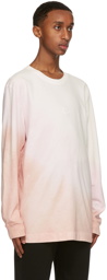 Moncler Genius 6 Moncler 1017 ALYX 9SM White & Pink Jersey Long Sleeve T-Shirt