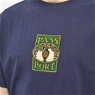 Pass~Port Men's Vase Embroidery T-Shirt in Navy