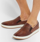 Berluti - Outline Leather Slip-On Sneakers - Men - Tan