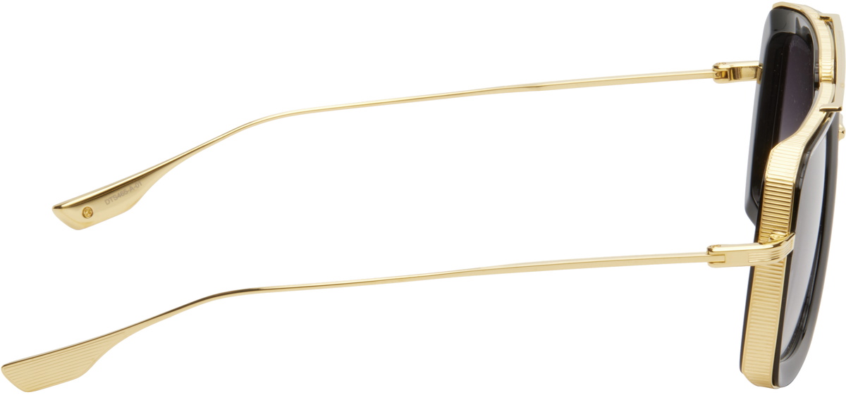 サングラス DITA Dita - DUBSIGNAL - YELLOW GOLD (DUBSIGNAL YELLOW GOLD) Dita Dubsignal DTS465 01 Sunglasses Yellow Gold Black - eye