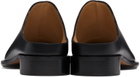 MM6 Maison Margiela Black Leather Slippers