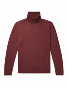 Etro - Logo-Embroidered Wool Rollneck Sweater - Red