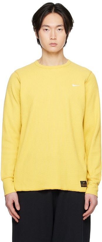 Photo: Nike Yellow Heavyweight Long Sleeve T-Shirt
