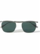 Mr Leight - Owsley S Aviator-Style Brushed Silver-Tone Sunglasses
