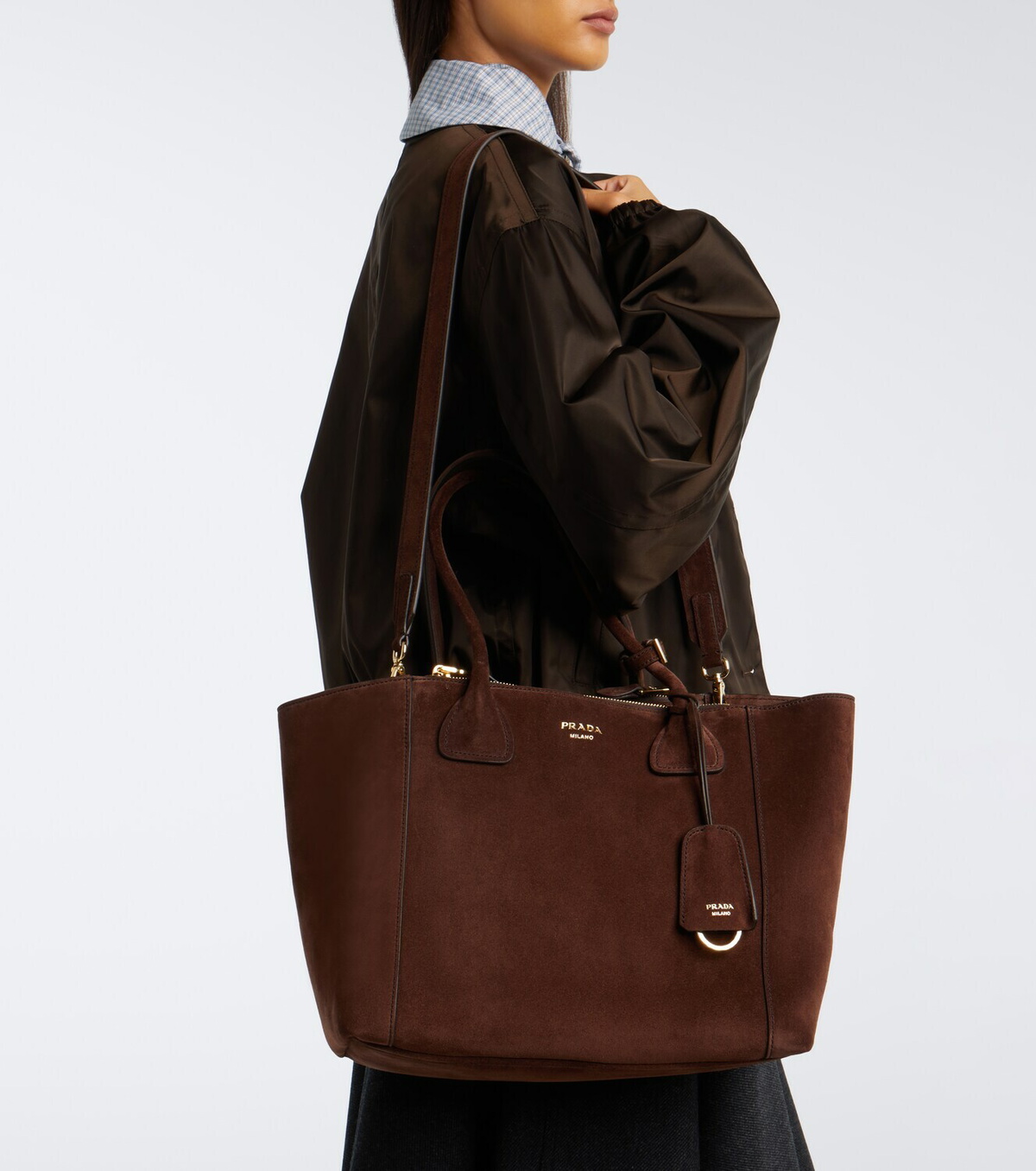 Prada Prada Nova Large suede tote bag