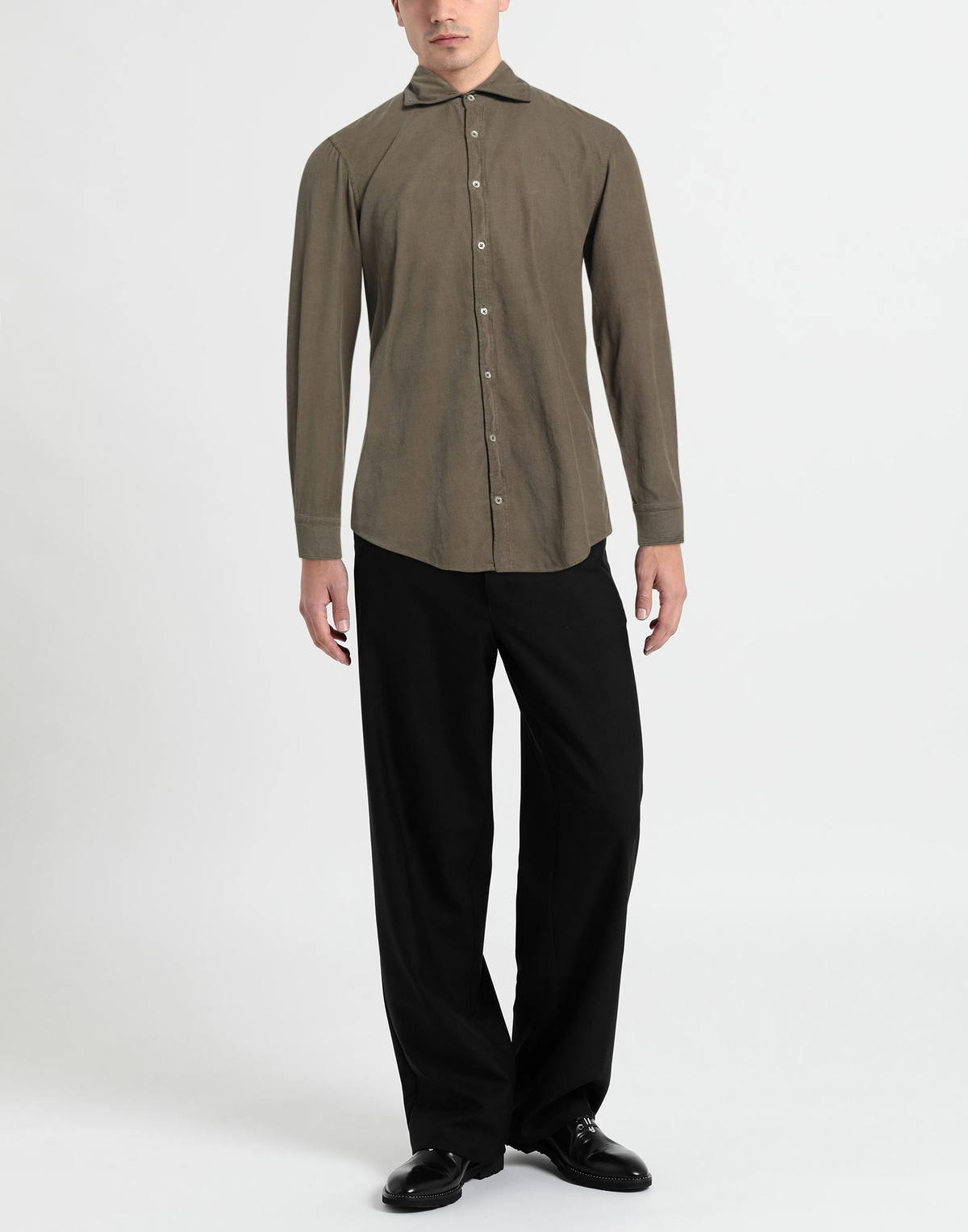 Massimo Alba Mens Shirt Military in Green
