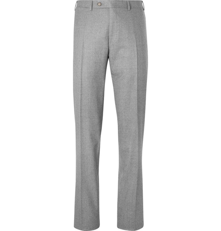 Photo: Canali - Light-Grey Slim-Fit Super 120s Wool Suit Trousers - Gray