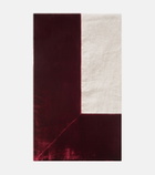 Once Milano Velvet-trimmed linen tablecloth