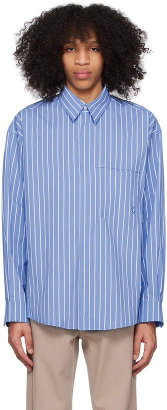 Photo: Wooyoungmi Blue Striped Shirt