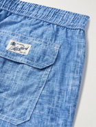 Hartford - Slim-Fit Mid-Length Printed Swim Shorts - Blue