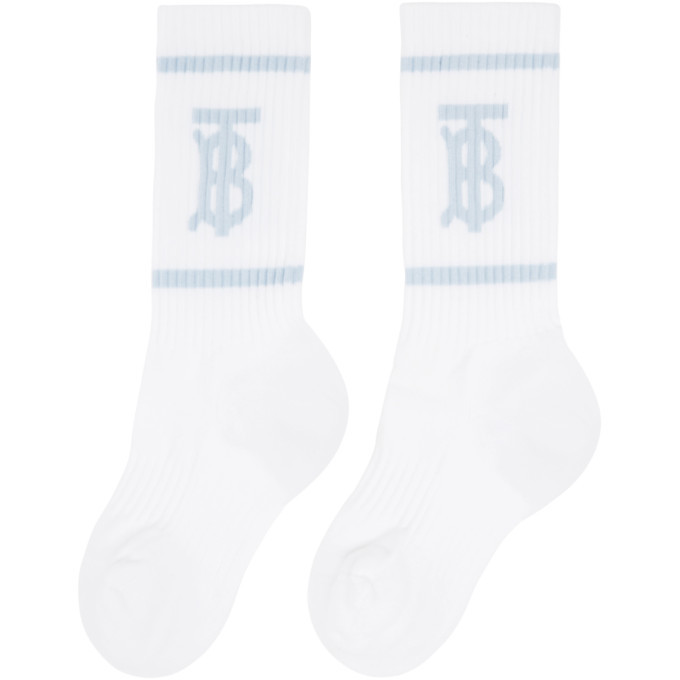 Burberry Baby Unisex Socks In White