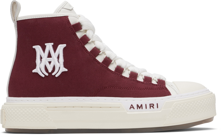 Photo: AMIRI Burgundy Court Hi Sneakers