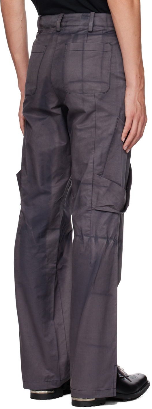 JiyongKim Black Sun-Bleached Cargo Pants