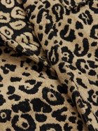 OAS - The Leo Leopard-Print Cotton-Terry Robe - Brown