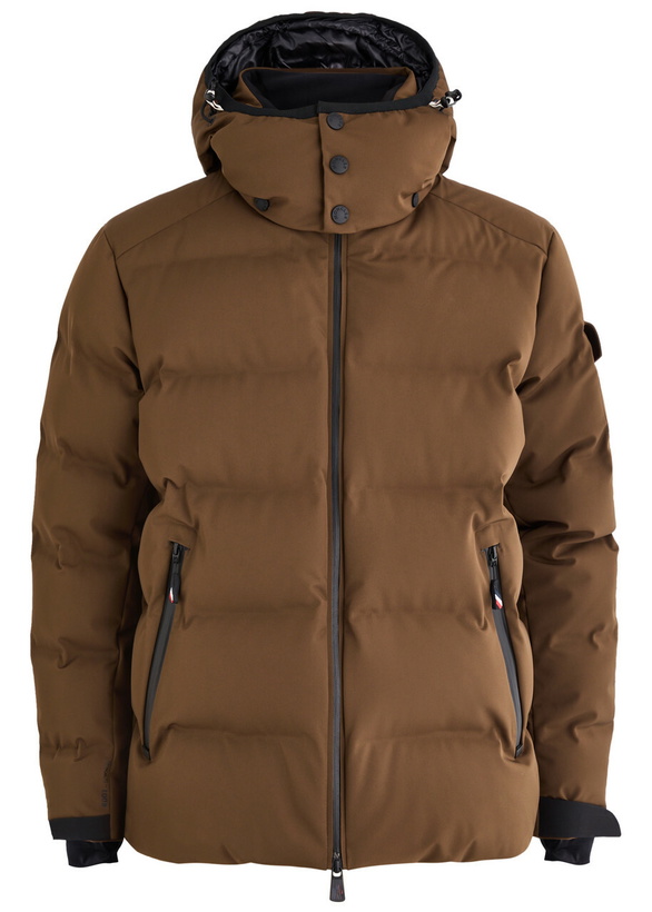 Photo: Moncler Grenoble Montgetech Hooded Quilted Shell ski Jacket Brown
