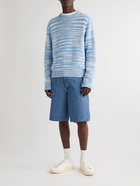 Corridor - Space-Dyed Cotton Sweater - Blue