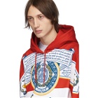 Moschino Red and White Budweiser Edition Logo Hoodie