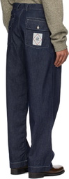 C.P. Company Blue 3/1 Denim Loose Jeans